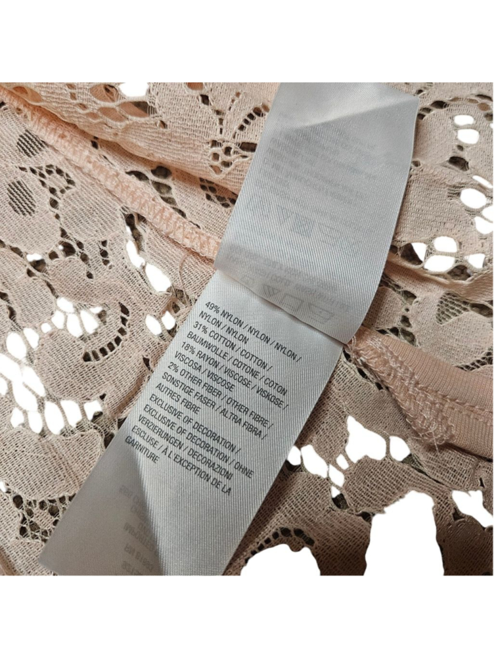 Isaac Mizrahi Live! XS Light Pink Lace 3/4 Sleeve Floral Lace Cardigan - Picture 8 of 9